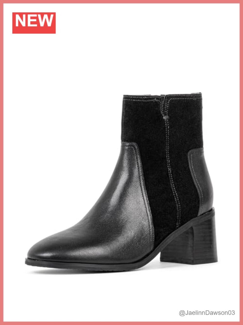 Suede Ankle Booties with Block Heel, Zip Closure, Memory Foam Insole